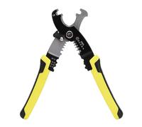 Wire Stripper Cable Cutter Crimping Pliers 4 in 1 Multifunctional Electrician Tool Forged Chrome Vanadium Steel Ergonomic Handle Professional Electrician Tool Yellow 8in