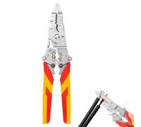 Wire Stripper Electrical Pliers Electrician Tools, Professional 9 in 1 Multifunctional Tool for Cable Stripping and Crimping Tasks, Compatible with AWG 10-24 Wires for Electrical Installation
