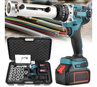Wire Stripper Machine - Electric Tool for PVC/Rubber Insulation Removal with Dual 4.0ah Batteries and LED Lighting, Ideal for Scrap Metal Stripping