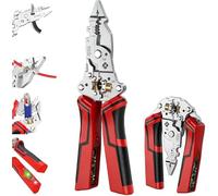 Wire Stripper Tool, 16 in 1 Multi-Function for Cutting, Stripping, Twisting, and Pulling Wires with Voltage Tester and Crimper, Ideal for DIY Home Projects