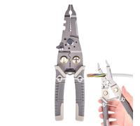 Wire Stripper Tool,Stainless Steel Ergonomic Cable Crimper | Professional Wire Crimping Tool,for Motor Repair Fix Wiring Issues Electrician Maintenance Home Decoration Workers Construction