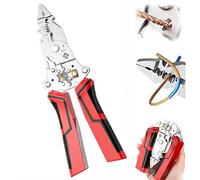 Wire Stripper Twister Tool for Cutting and Pulling Wires, Foldable Electrician Pliers with Cable Scissors and Tester, Suitable for Professional and Home Repair