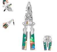 Wire Strippers Electrical, Electrical Pliers, 8 in 1 Electricians Pliers for Wire Stripping Cutting, Folding Stylus Screwdriver Wire Stripper, Multi Tool Electrician Pliers Multifunctional