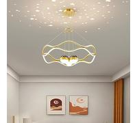 Wire Surround Chandelier Nordic Creative Pendant Lamp Star Sphere LED Hanging Lamp Luxurious Wave Home LED Suspension Lighting Dimmable Luminaire Suitable for Restaurant Living Room Bedroom LWX