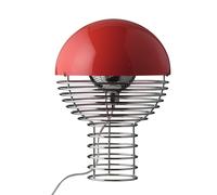 Wire Table Lamp Ø30 Chrome/ Red