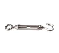 wire tensioner Turnbuckle Wire Tensioner 1 PCS M6 M8 M10 Stainless Steel 304 Hook & Eye Rope Tension garden wire for climbing plants(M8)