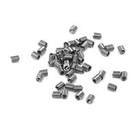 Wire Thread Insert Kit, Thread Repair Sleeve Reducer Nut Fastener, M1.6 x 0.35 Stainless Steel Screw Nut, 50Pcs Metric Threaded Protection Sleeve for Auto Parts, Hydraulic Machiner (3D)