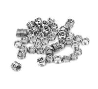 Wire Thread Insert Threaded Repair Sleeve, M1.6 x 0.35 Reducer Nut Fastener Kit, Stainless Steel Thread Repair Tool for Hydraulic Machinery Auto Parts, Includes 50Pcs with High - S (1D)