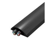 Wire Tidy for Wall Wire Cover， 1m Aluminum Alloy Half Round Cable Trunking, Pack of 2, Multiple Sizes, Multicolor(Black 2,4#)