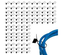 Wire Ties - 100 Nylon Quick Ties,Self Locking Cable Management System with Marking Labels for Indoor Workshop Garden Home