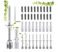Wire Trellis for Climbing Plants Made from Marine Grade T304 Stainless Steel with Adjustable Design for Garden Walls and Outdoor Plant Support (10 + accessories)