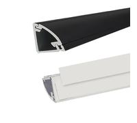 wire trunking Hole-Free Triangle Fan Wall Wire Cover for Hide TV Wires, Conduit Trunking With Self-Adhesive Tape, Home & Office Wiring Aluminium Alloy Cable Hiders (Color : Black, Size : 3pcs-V30)