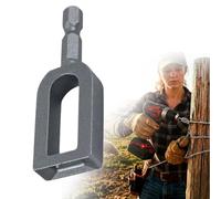 Wire Twister Tool for Drill, Wire Nut Twisters, Multifunctional Iron Wir-e Twister/Knotter with Hex Shank, Winding Tool & Twisting Sleeve, Universal Drill, for Construction and Fence
