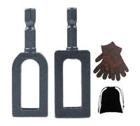 Wire Twister Tool - Multifunctional Winding Cable Bit | Wire Twister Tool | Drill Wires Winder, Multi-Functional Wires Winder/knotter with Storage Bag and Gloves | 1/4-Inch Hex Shank for Fencing