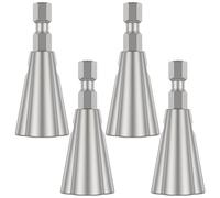 Wire Twisting Stripping Tools 6mm Hex Shank Cable Wire Stripper and Twister Wire Nut Twister Spin Twist Wire Connector Socket 2-6 Way Electrician Cable Peeling Twister for Power Drill Drivers (4Pcs)