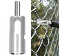 Wire Twisting Tool for Drill - All Steel Nickel Plated Drill Chuck Tool 3/8'' 9 Gauge, Efficient Wire Knotting Tool, Wire Stripping and Twisting tool for Fixing Chain Link Fence and Loop Fences