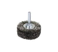 Wire Wheel Brush for Rust Removal and Metal Preparation | Radial Wire-Bristle Wheel, Straight-Shank Mounting Form, Rust and Oxidation Buildup Removal From Metal Workpieces