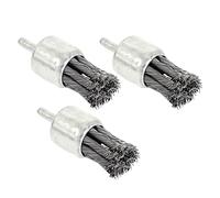 Wire Wheels Brush 3 Pcs Knotted Wire End Brush Sizes 0.7'' 1.0'' 1.2'' 1/4 Inch Round Shank Drill Bit Wire Brush for Derusting Paint Removal Deburring
