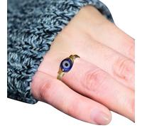 Wire Wrapped Evil Eye Ring - Copper Evil Eye Rings for Men