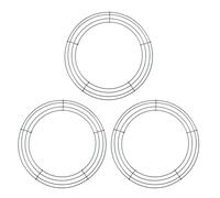Wire Wreath Frame 16 inch, 3 Pieces Christmas Wreaths Frame, Round Metal Wreath Rings for Crafting Halloween Christmas Wreaths, Floral Projects and Home Decor, Dark Green