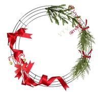 Wire Wreath Frame, Metal Wire Wreath Shape, Round Wreath Base Made of Metal, Wreath Making Set, Florist Wreath Frame, Holiday Party Decoration, Wreath Making Accessories for Party Decoration
