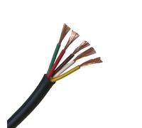 Wire4u Automotive Thin Wall Multicore Cable 12V / 24V - Flat or Round - Twin & Multi Core Copper Wire (Round 5 Core 0.75mm² 14Amps, 10 Metres)