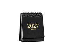 Wirebound Calendar 2027-2028, English Monthly View, Freestanding Desktop Date Planner for Reception Counter Home Study