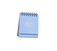 Wirebound Calendar 2027-2028, English Monthly View, Freestanding Desktop Date Planner for Reception Counter Home Study