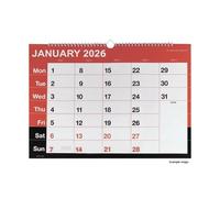 Wirebound Month-to-View Wall Calendar A3 2026 - Monthly Planner with Large Date Boxes for Easy Scheduling