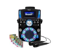 Groovebox Bluetooth CDG Karaoke Machine. Built in Screen & Disco Lights. Includes 1000 Songs & 2 Microphones