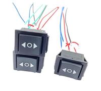 Wired 20A 12V - DC 3 Position Automatic Reset Switch (On)-Off-(On) 6 Pin