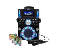 (Wired, 600 Songs) Groovebox Bluetooth CDG Karaoke Machine. Built in Screen & Disco Lights