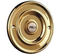 Wired Bell Push Brass 63mm