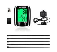 Wired Bike Computer with Backlight, 19 Functions Bicycle Speedometer and Odometer, IP54 Water-Resistant Cycle Computer with Auto Start/Stop for Road Bikes, MTB and Daily Cycling