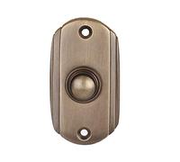 Wired Brass Doorbell Chime Push Button in Antique Brass Finish Vintage Decorative Door Bell with Easy Installation