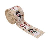Wired Christmas Ribbon - 196.85in Snowbga Burlap Wetping Ribbon | 5.46 Yards Rustic Fabric Garlands | Decorative Tree Gifting Rapping Craft Diy Bow Wreath Floral Farty Fiest Homecoming