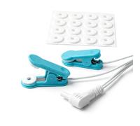 Wired Clip Electrode Unit with Soft Ten-Millimeter Round Felt Pads, Series 7000