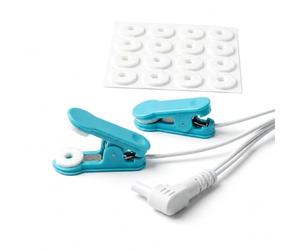 Wired Clip Electrode Unit with Soft Ten-Millimeter Round Felt Pads, Series 7000