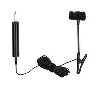 Wired Clip-on Condenser Microphone for Musical Instruments Saxophones Horns Trumpets Clarinets with 3 5mm Plug 6 35mm Conversion Soft Rubber Pads Metal Tube Extra Long Cable