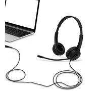 Wired Computer Headset - Noise Cancelling Headphones With Built In Microphone With Clear Audio | Lightweight Comfortable Electronics Studying Tool For Students Home Dormitory Travel Office