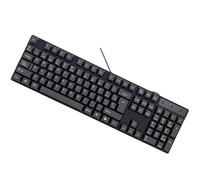 Wired Computer Keyboard Basic Black Keyboard 104 Keys Computer Keyboard Mechanical Keyboard, Suitable for Office, Home, Business and Laptop Computer Spanish Keyboard (Spanish)