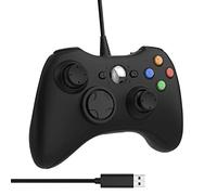 Wired Controller for Xbox 360, UTAWO Wired 7.2ft USB Game Controller Joystick Gamepad Remote with Double Vibration Motor for Microsoft Xbox 360/ Xbox 360 Slim/PC Windows 7/8/10, Black