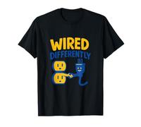 Wired Differently Electrician Humor Graphic T-Shirt