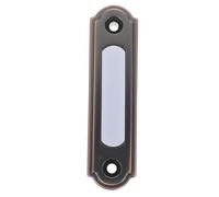 Wired Door Bell Push Button Ps-06-br Wall Mounted Metal | Brown Brass Finish, Decorative Ornate Style, Ergonomic Press Action, for Villas, Shops, Classroom Entry