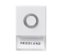 Wired Door Bell Push Button with Name Space Plate Lit White -Honeywell Friedland