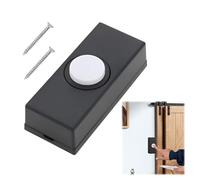 Wired Doorbell Button, Universal Doorbell Wired, Wired Door Bell Push, Doorbell Chime with 2pcs Screws Wall Mounted Weatherproof fits Most Doorbell Chimes for Home Garage (55 * 24 * 14mm)