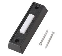 Wired Doorbell Button with Green LED Indicator, Compatible with DC 12-24V Home Security Systems and Garage Door Openers, Plastic Housing with Copper Core for Durability