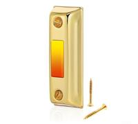 Wired Doorbell Button with LED Light 1pc DC12-24V ABS Metal Replacement for Home Entry Visibility and Easy Installation Gold