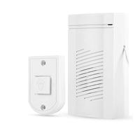 Wired Doorbell, Push Button Door Chime Kit ABS Wall Mounted Bell for Home School Laboratory, White