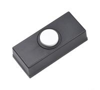 Wired Doorbell Push Button for Home ImprovementABS Plastic Wall-Mounted Chime Bell with Hardwired Connection, Black, 5.5 x 2.4 x 1.5 cm